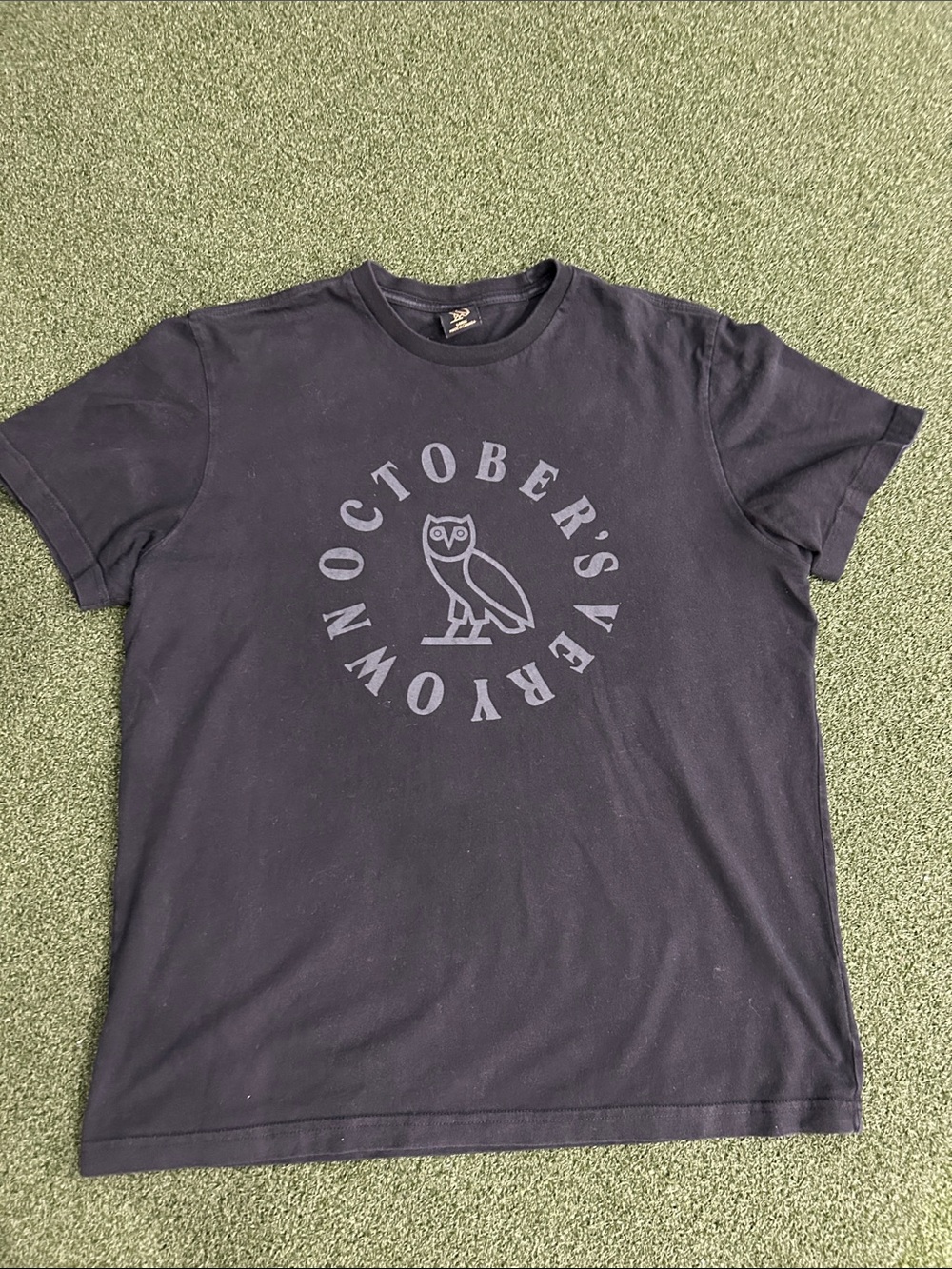OVO Black Graphic Cat Tee